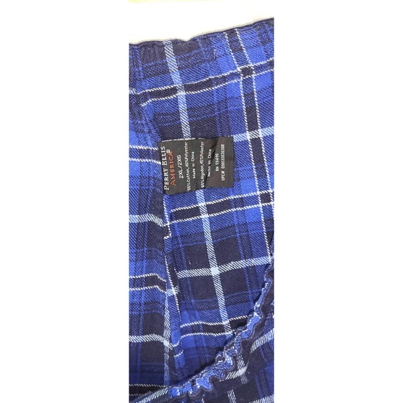 Perry Ellis Cotton Blue Plaid Lounge Sleep Pants Size 2X-Large - Picture 4 of 4